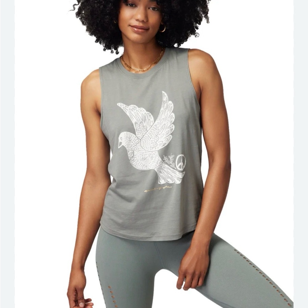 SPIRITUAL GANGSTER Dove Everyday Yoga Tank Large